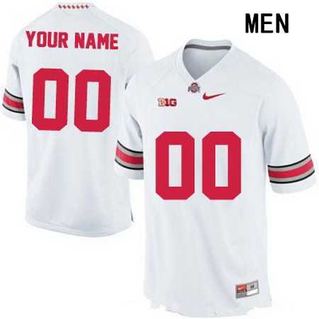 Men%27s Ohio State Buckeyes Customized College Football Nike 2015 White Limited Jersey